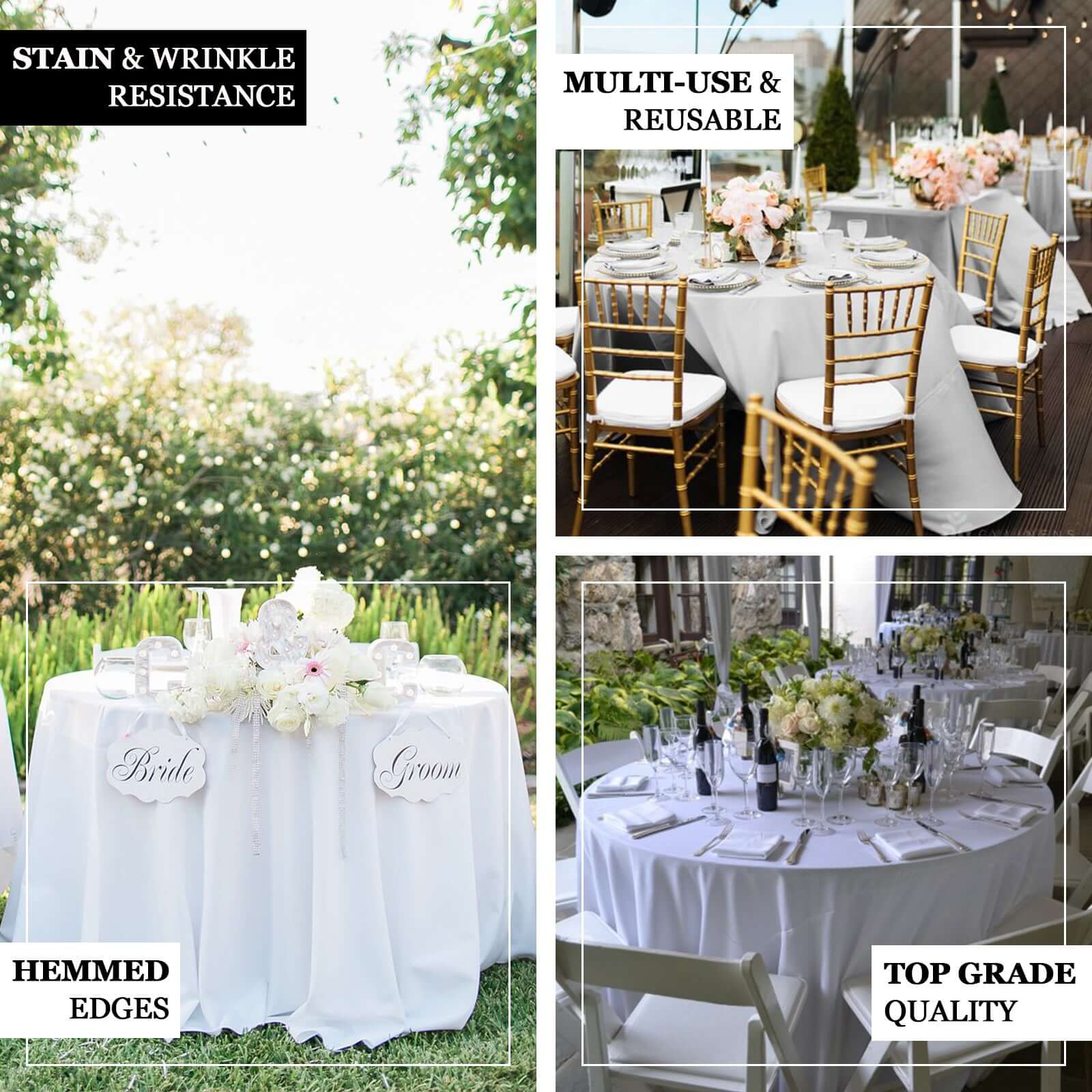 Polyester 108" Round Tablecloth Silver - Wrinkle-Resistant Table Cover