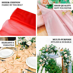 54"x10yd Yellow Solid Sheer Chiffon Fabric Bolt, DIY Voile Drapery Fabric