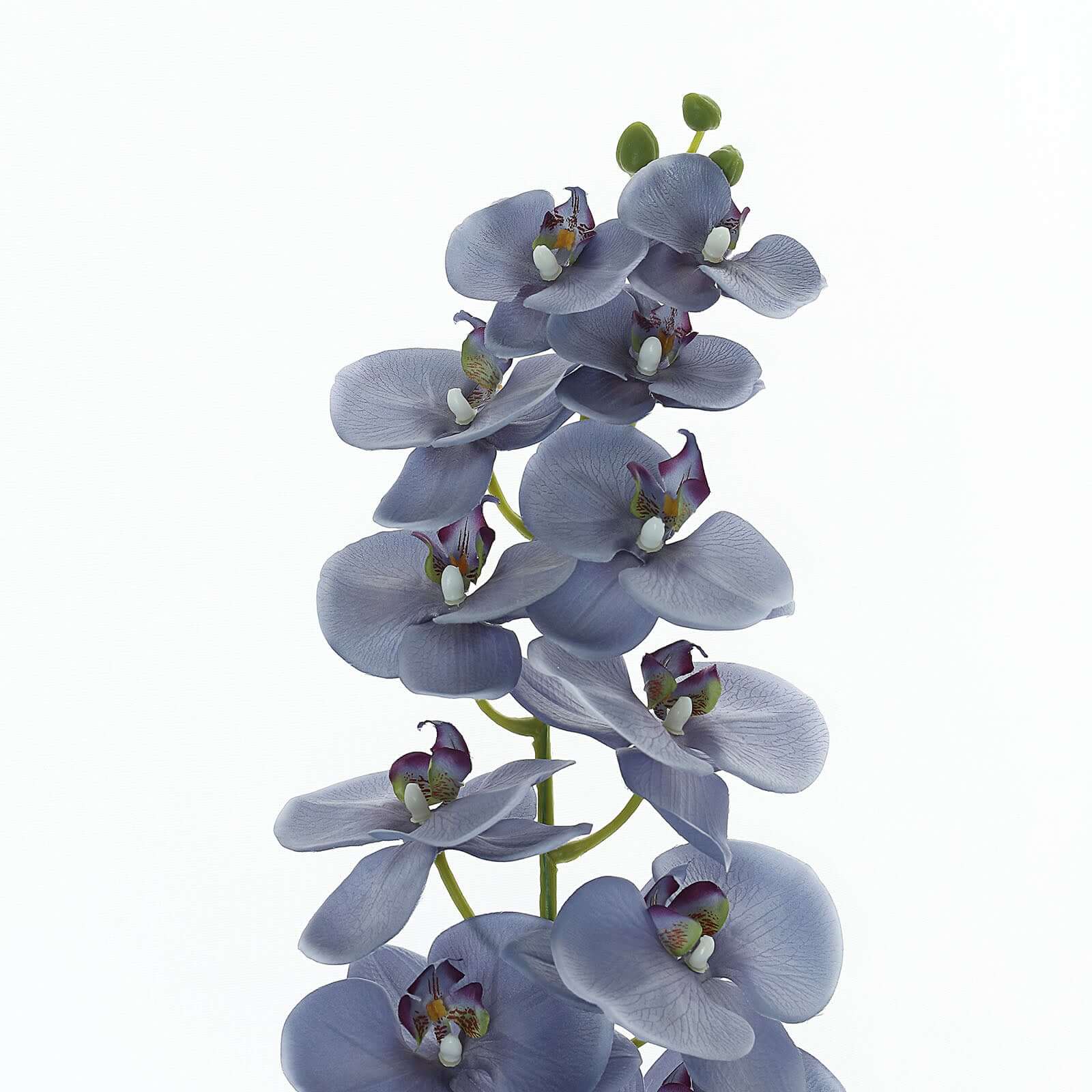 2 Stems 40" Tall Charcoal Gray Artificial Silk Orchid Flower Bouquets