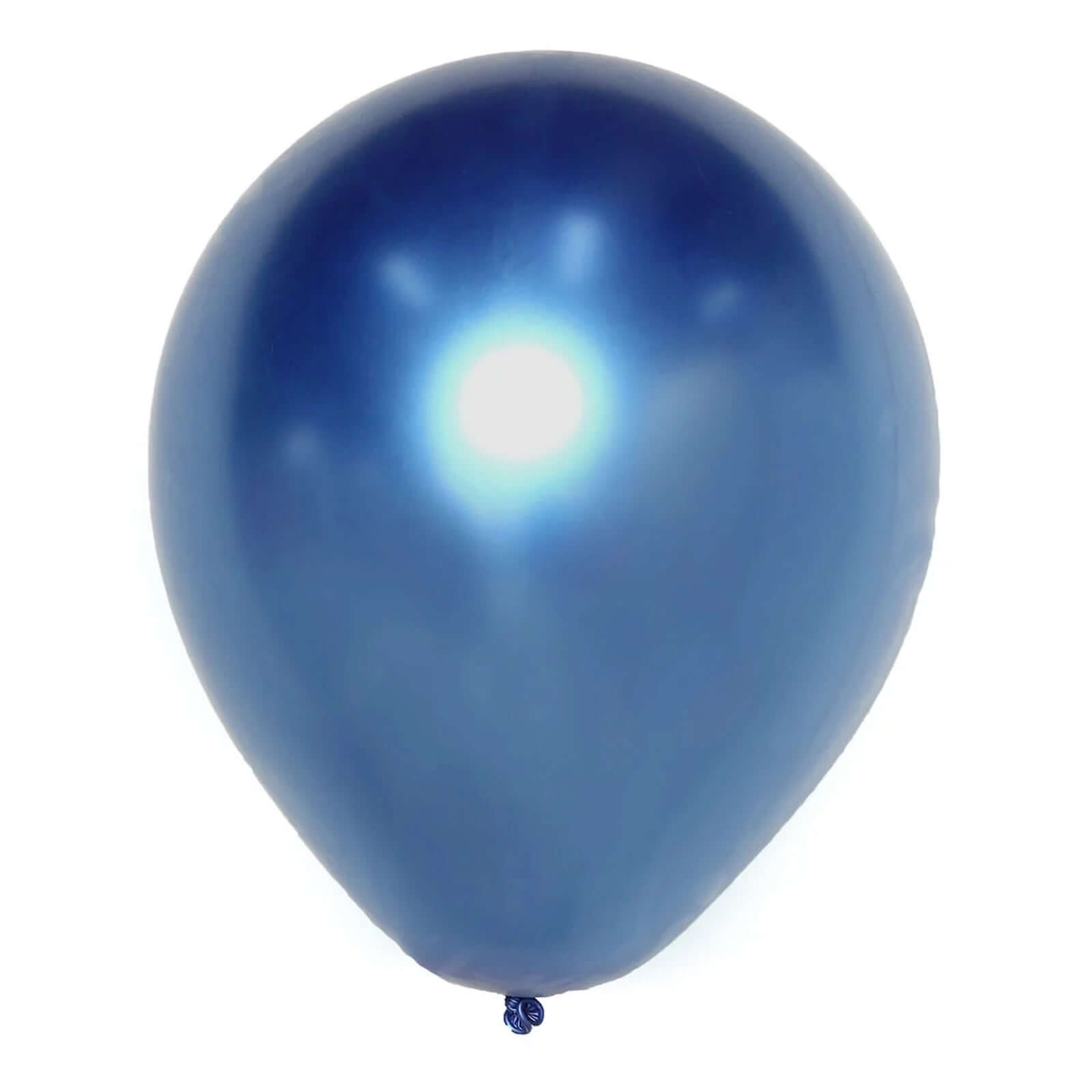5 Pack 18" Metallic Chrome Royal Blue Latex Helium or Air Balloons