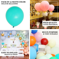 10 Pack 18" Matte Pastel Orange Helium or Air Latex Party Balloons