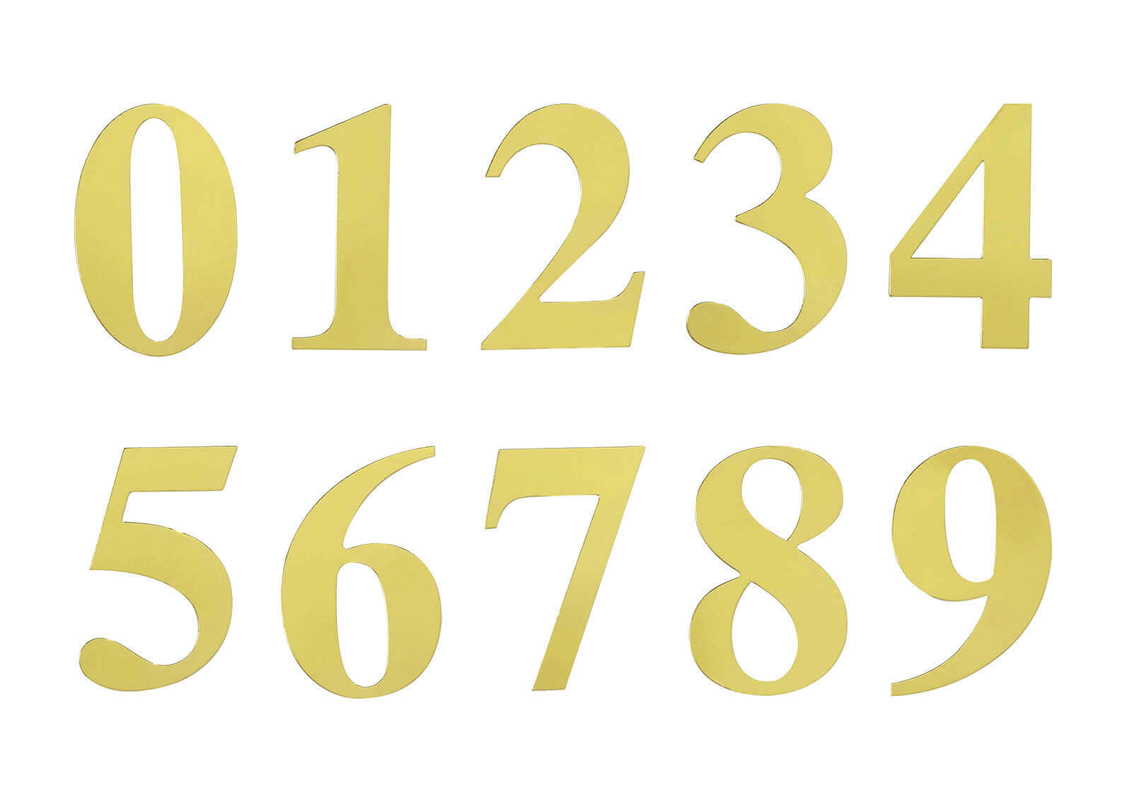 4-Pack Stickers Banner Custom 0-9 Number "6" Design Gold - Milestone Age and Date Stick-On Numbers 5"