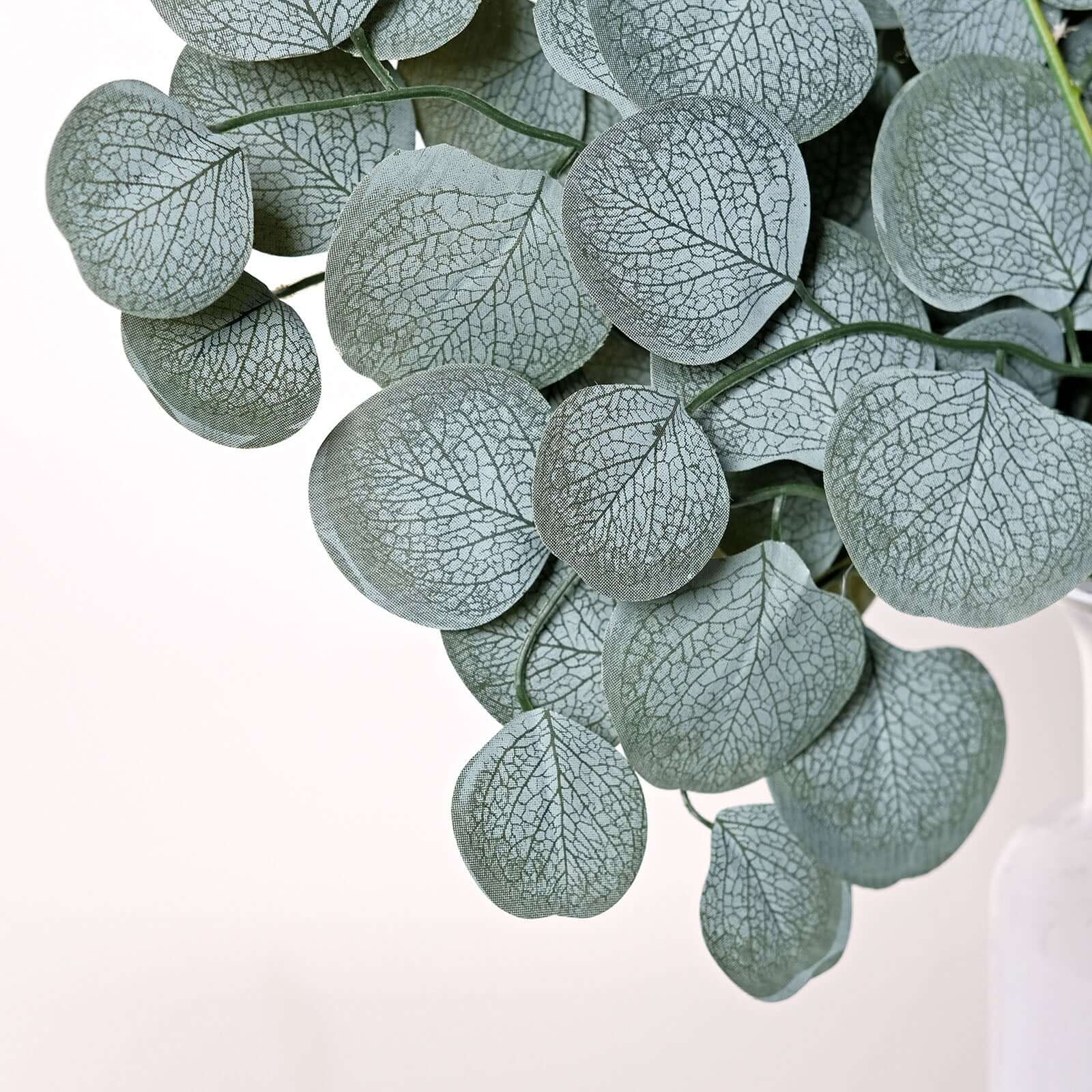 4 Pack 25" Frosted Green Artificial Silk Eucalyptus Leaf Branches
