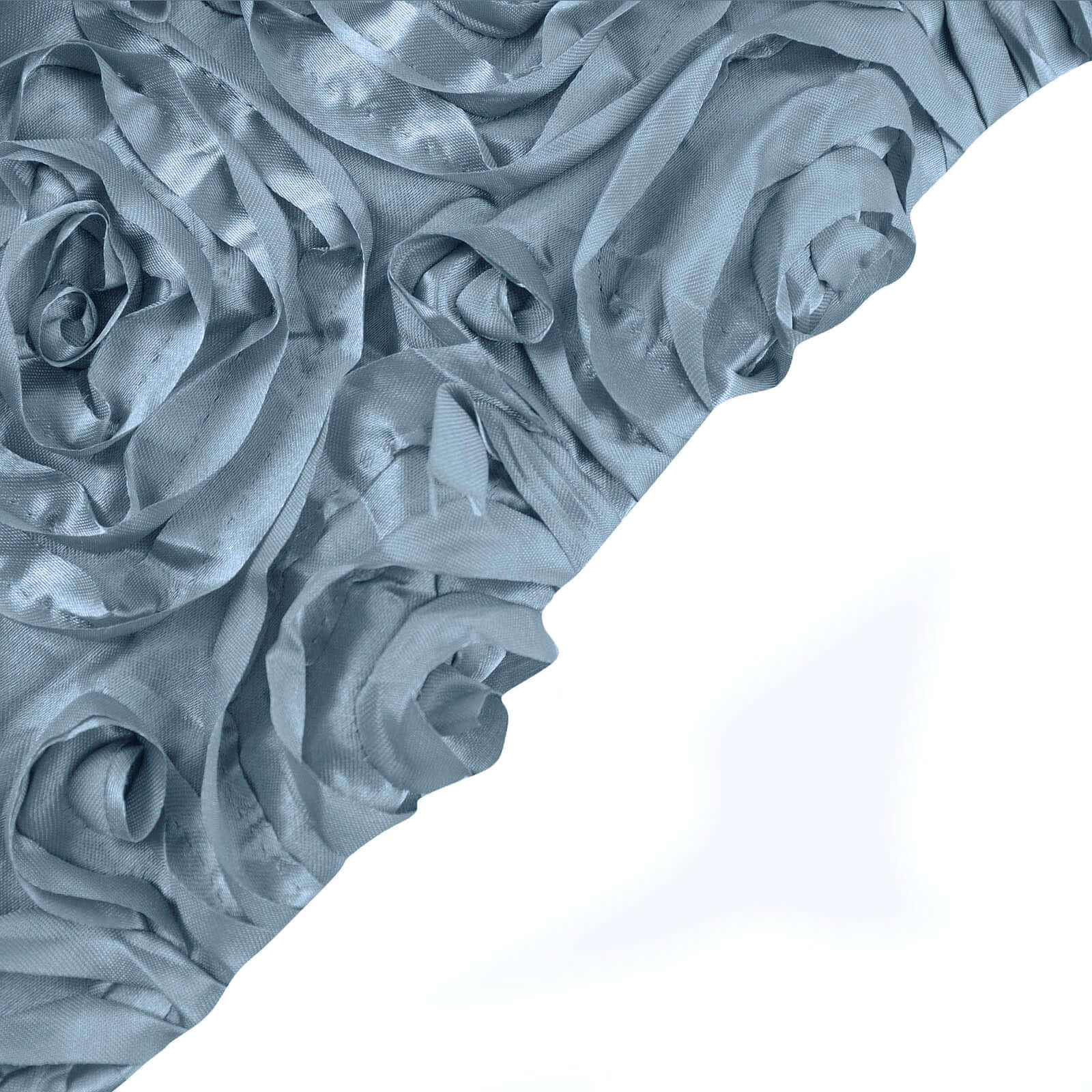 54"x4yd Dusty Blue Satin Rosette Fabric By The Bolt, DIY Craft Fabric Roll