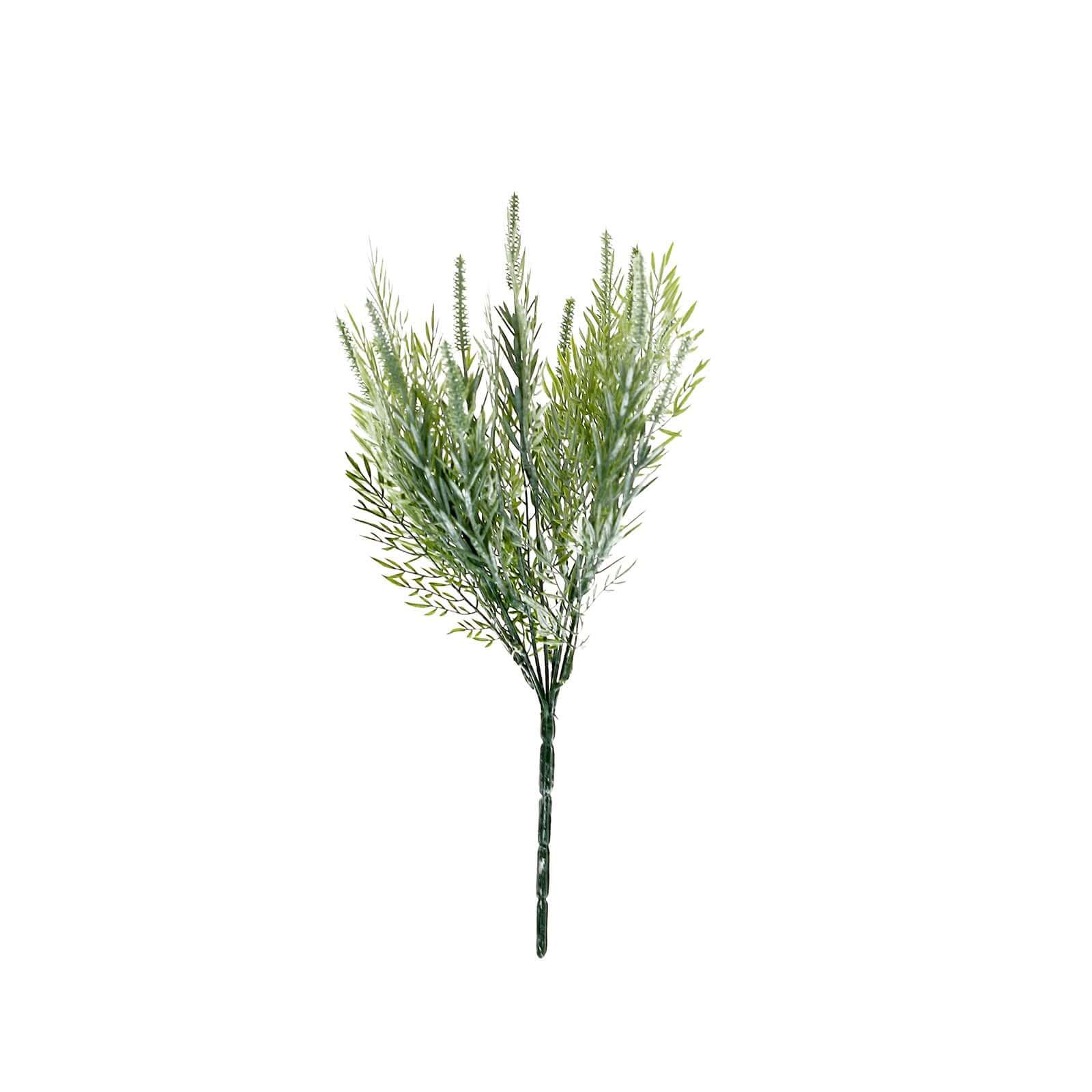 2 Bushes 15" Artificial Sagebrush Fern Stems, Indoor Faux Plants