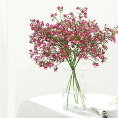 4 Stems 27" Fuchsia Artificial Silk Babys Breath Gypsophila Flowers