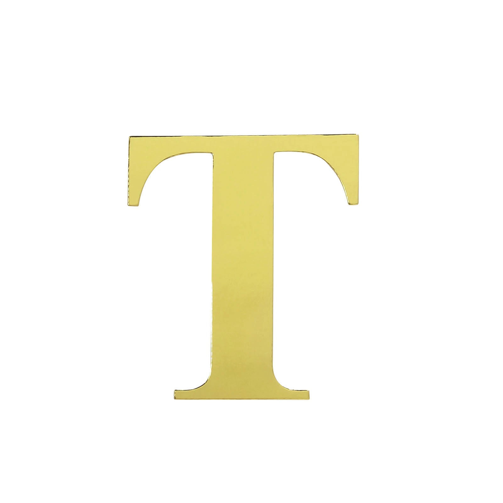 4 Pack 5" Metallic Gold Alphabet Stickers Banner, Customizable Stick on Gold Letters - T