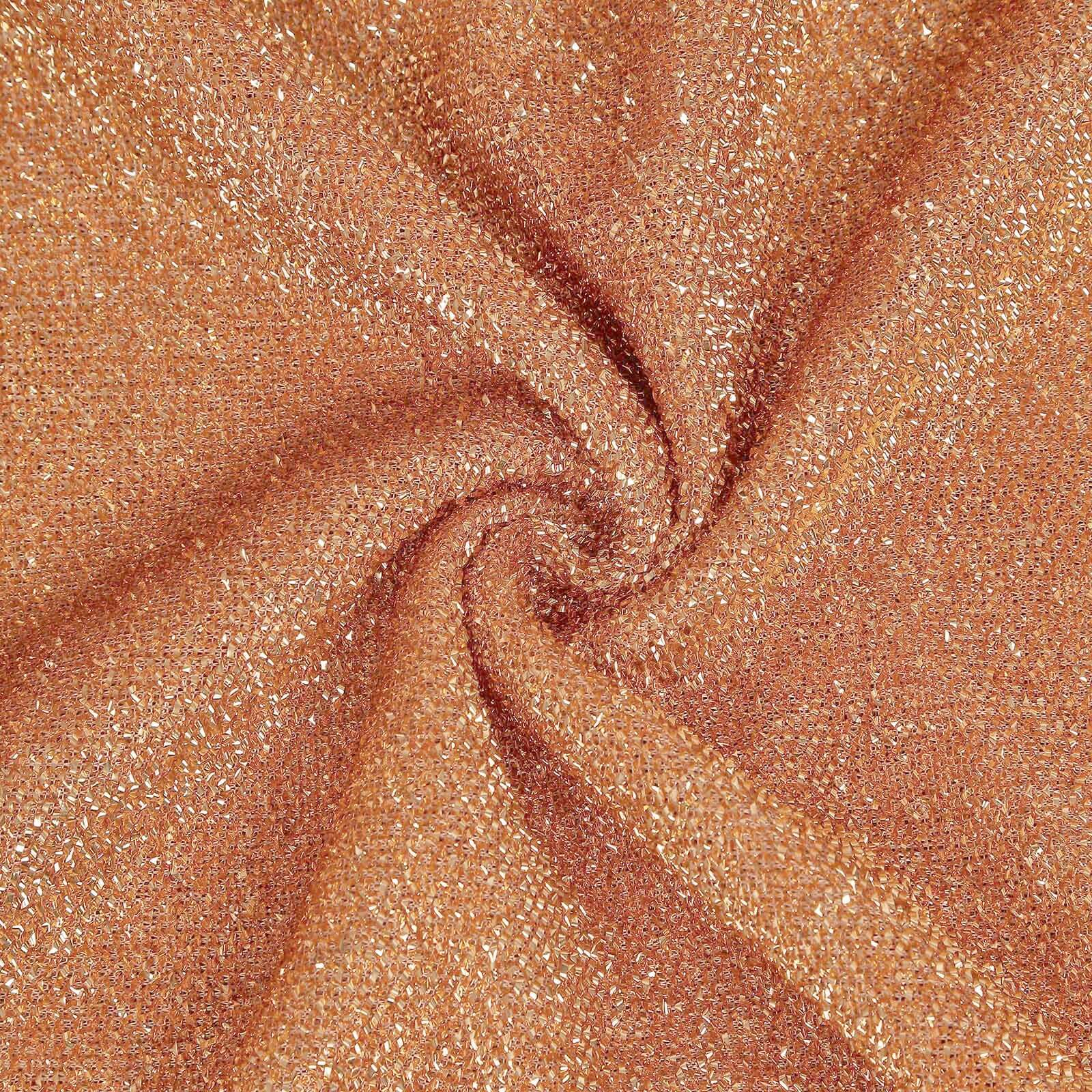 7ft Antique Gold Shimmer Tinsel Spandex Chiara Backdrop Stand Cover For Fitted Round Top Wedding Arch