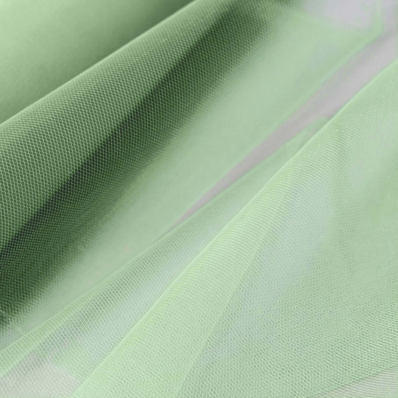 6"x100 Yards Sage Green Tulle Fabric Bolt, Sheer Fabric Spool Roll For Crafts