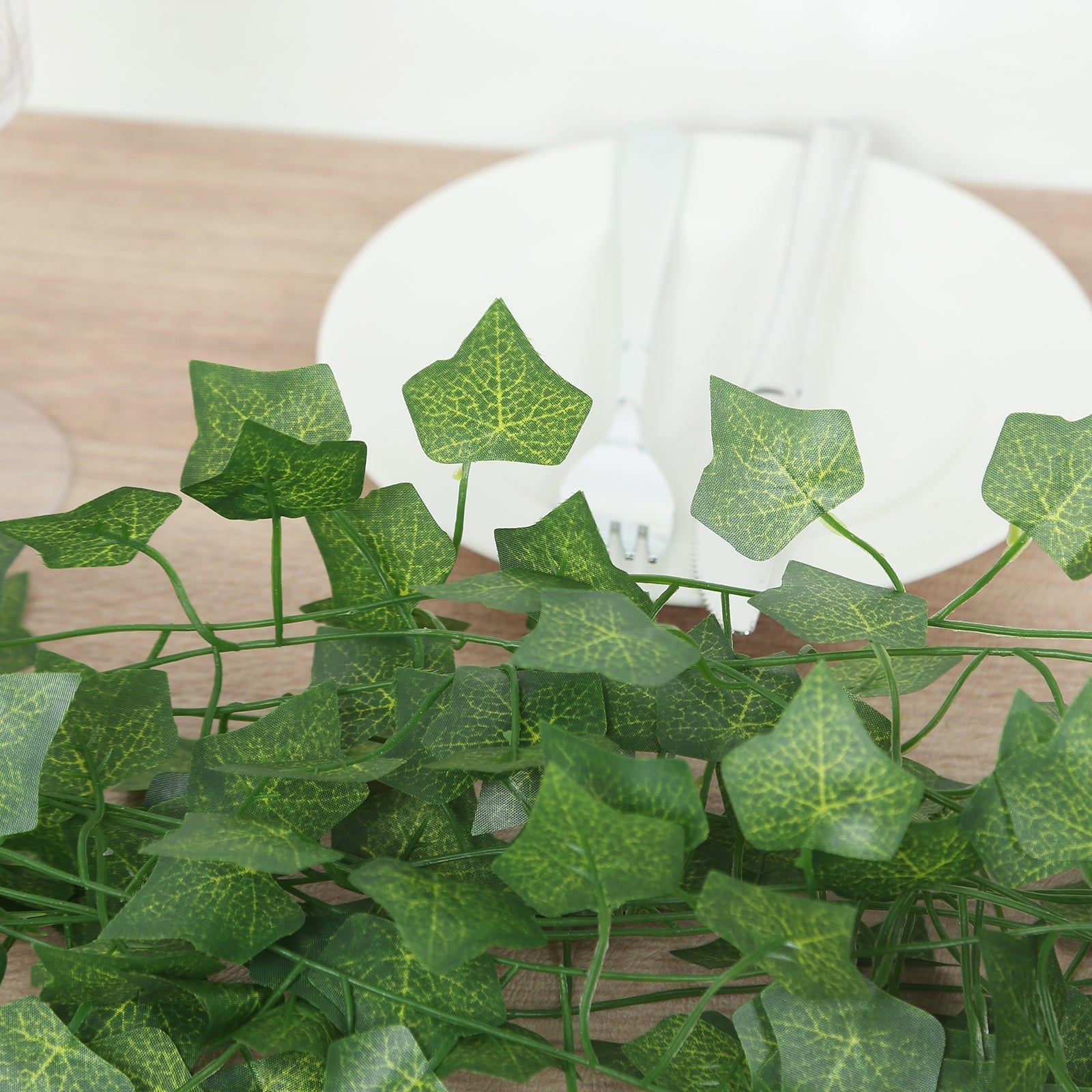 12 Pack 6.5ft Artificial Ivy Leaf Garland - Silk Hanging Vines for Wedding, Party, Garden and Wall Decor