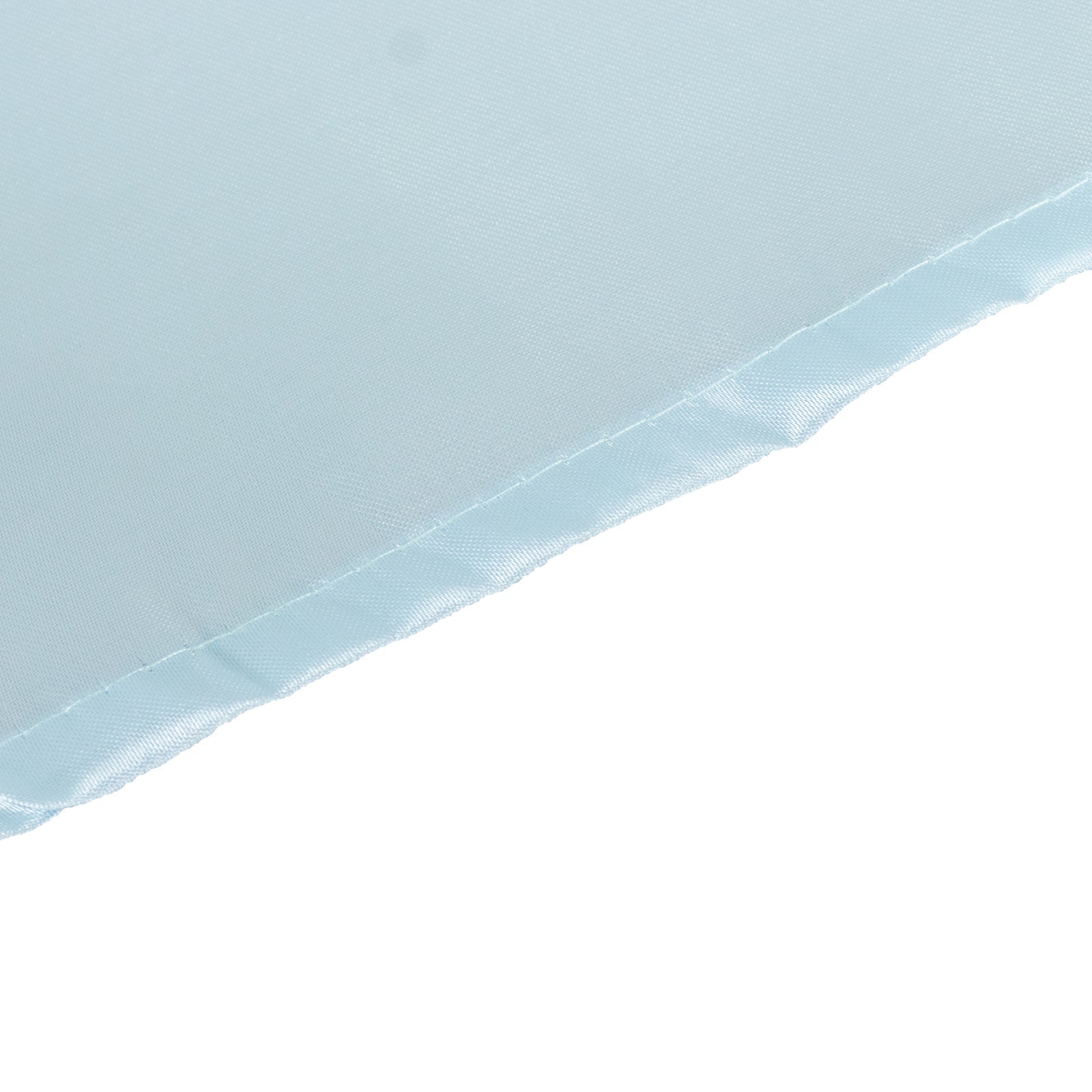 Satin 132" Round Tablecloth Light Blue - Stylish Seamless Table Cover
