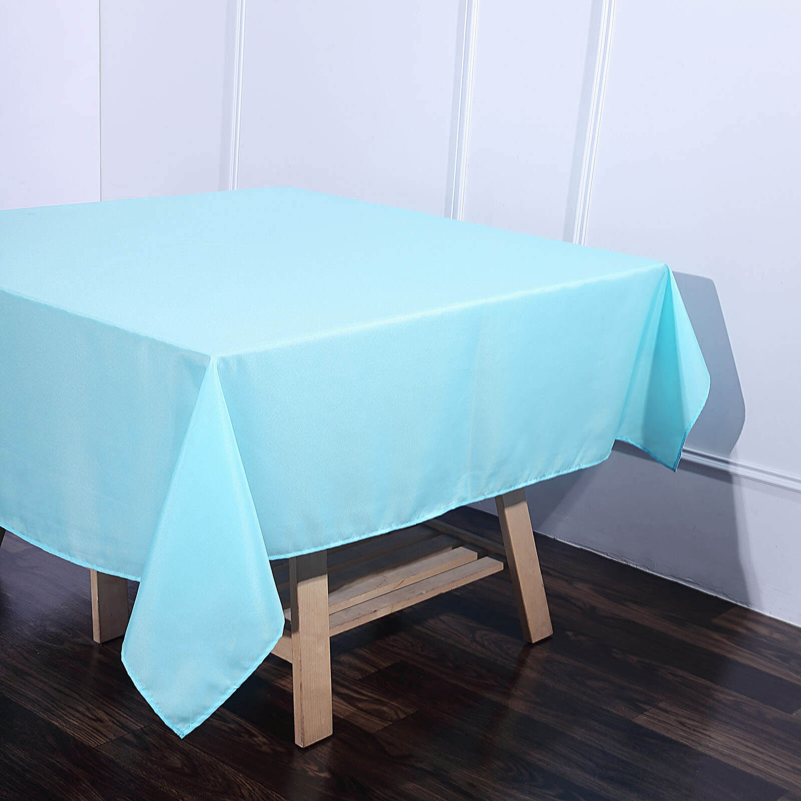 Polyester Square 70"x70" Tablecloth Light Blue - Wrinkle-Resistant & Durable Table Cover