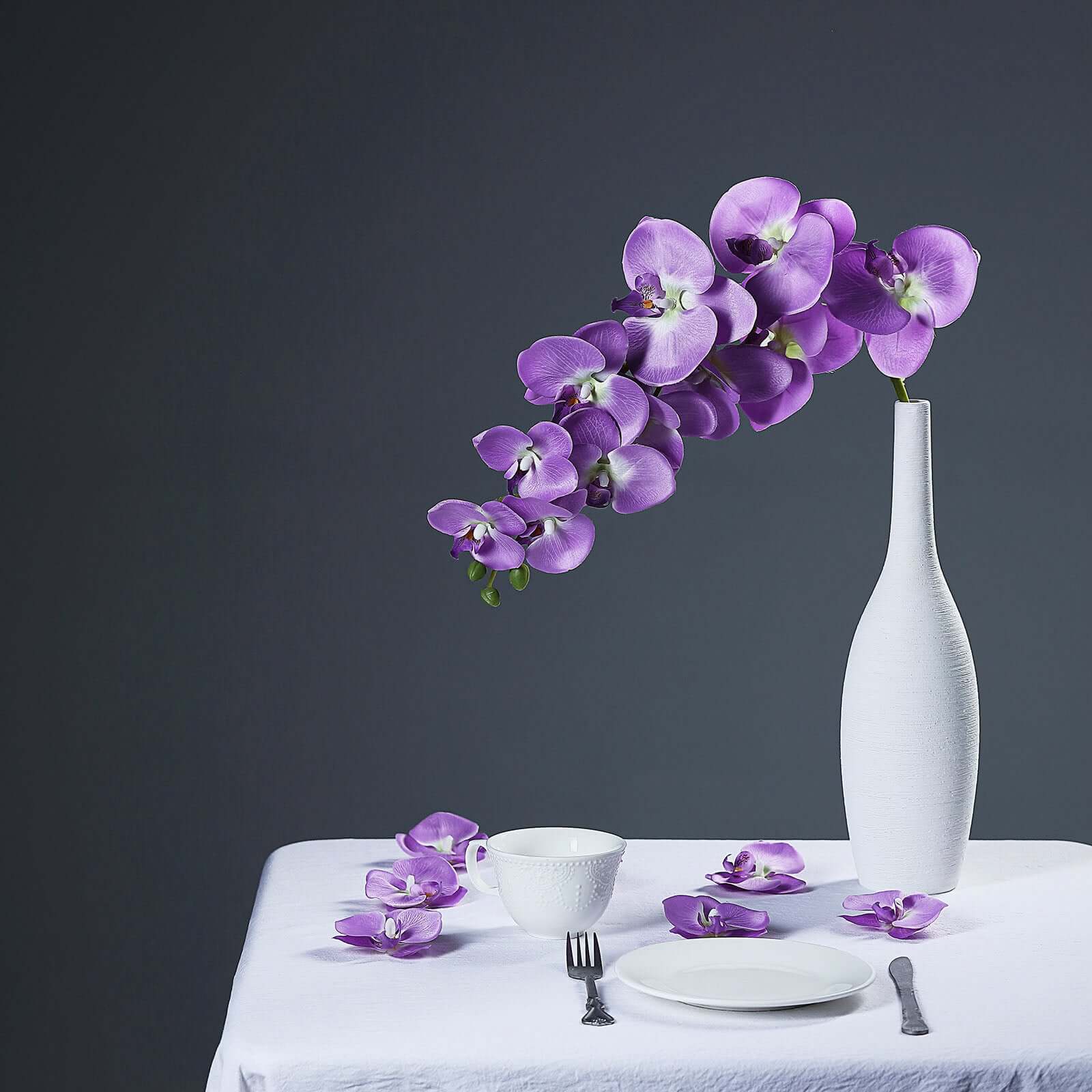20 Silk Artificial Orchids Flower Heads Lavender Lilac - Versatile Floral Accents for DIY Floral Arrangements Corsages & Event Decor 4"