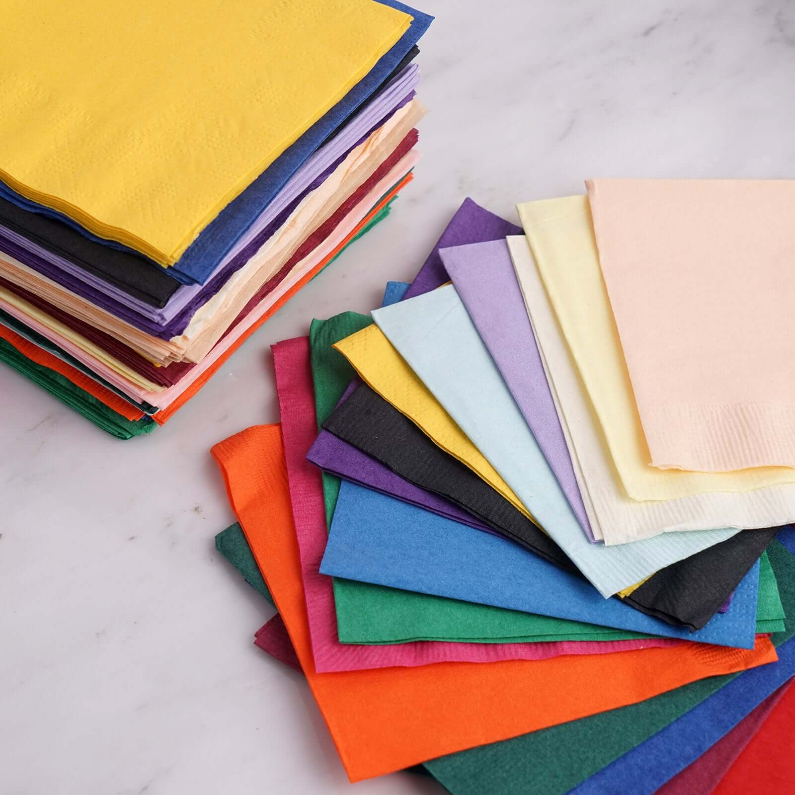 50-Pack Paper Beverage Napkins Turquoise - 2 Ply Disposable Soft 18GSM Cocktail Napkins 5"x5"