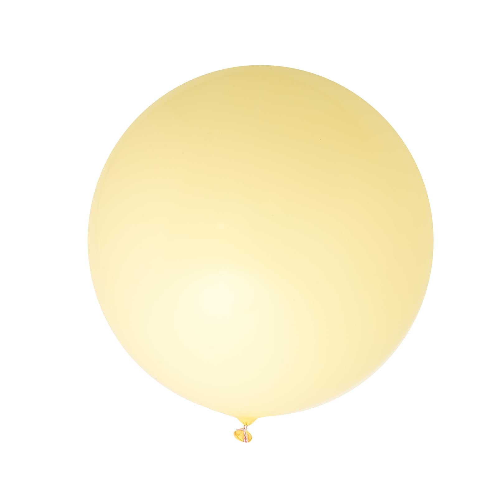 2 Pack 32" Large Balloons Helium or Air Latex Balloons Pastel Yellow