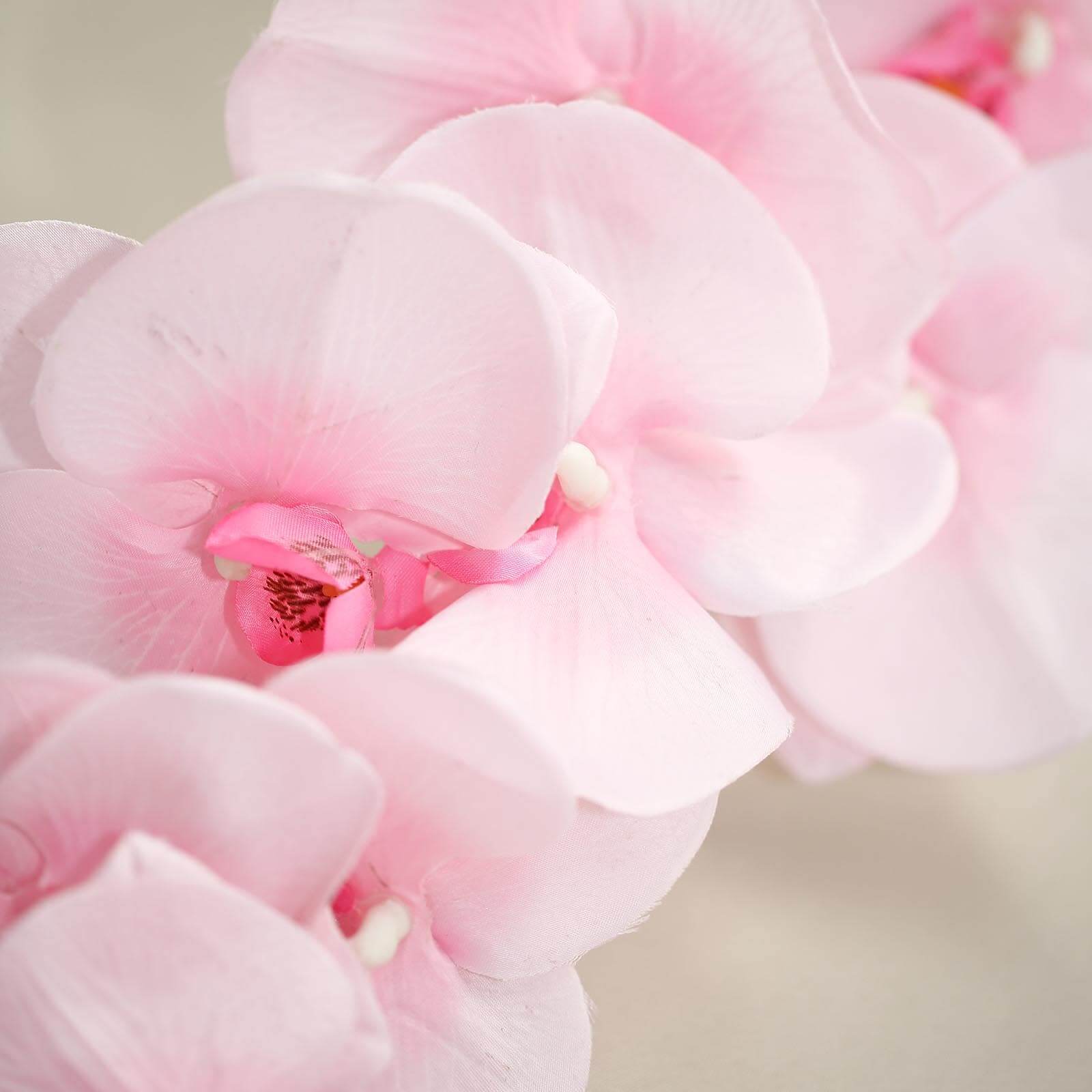 2 Stems 40" Tall Pink Artificial Silk Orchid Flower Bouquets