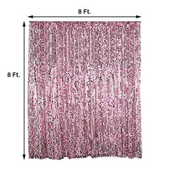 8ftx8ft Pink Big Payette Sequin Event Curtain Drapes, Backdrop Event Panel