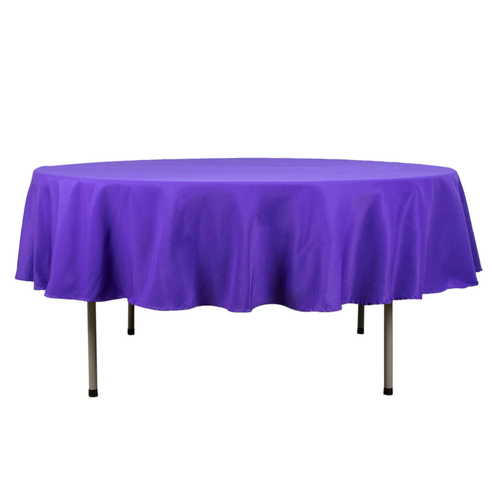 Premium Polyester 90" Round Tablecloth Purple - Stain and Wrinkle-Resistant Design with 220GSM Thickness Table Cover