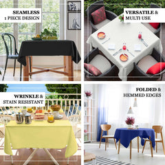 Polyester Square 54"x54" Tablecloth Purple - Wrinkle-Resistant & Durable Table Cover