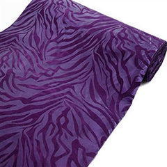 54"x10 Yards Purple Zebra Animal Print Taffeta Fabric Roll