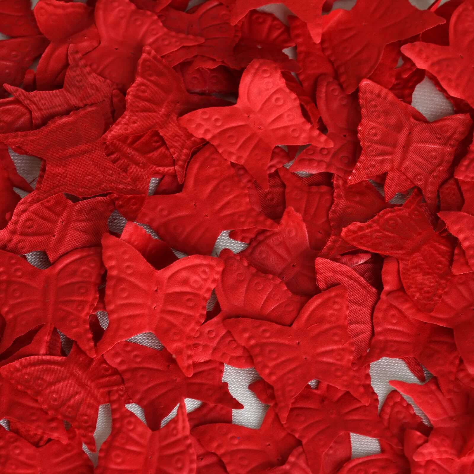 500-Pack Butterfly Scatters Red Silk Confetti - Decorative Party Table Accents