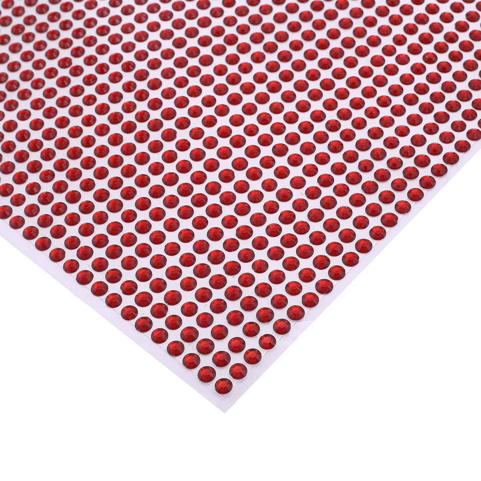 21”x11" Red Self Adhesive Rhinestone Diamond Sticker Wrap Sheets, DIY Craft Gem Stickers