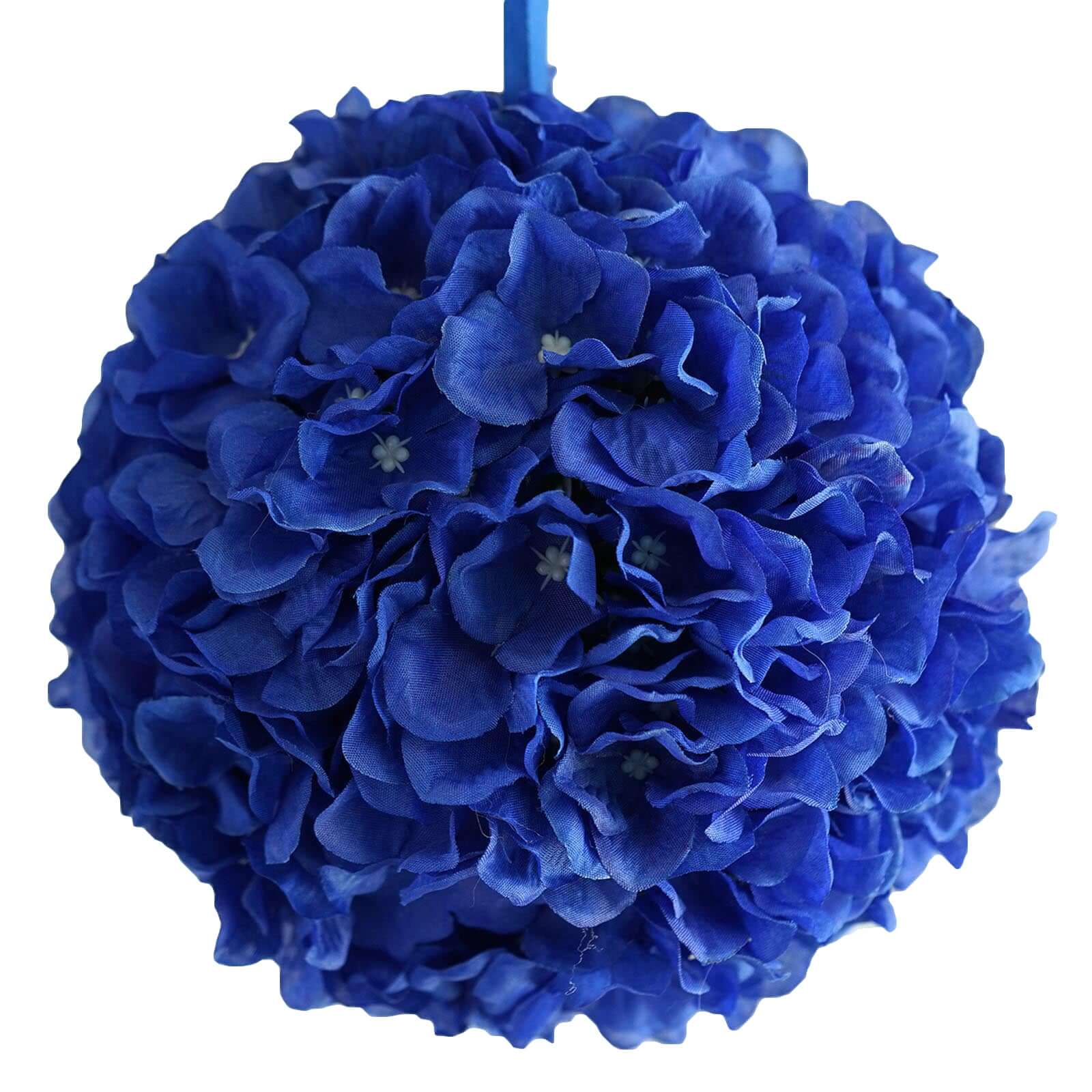 4 Pack 7" Royal Blue Artificial Silk Hydrangea Kissing Flower Balls