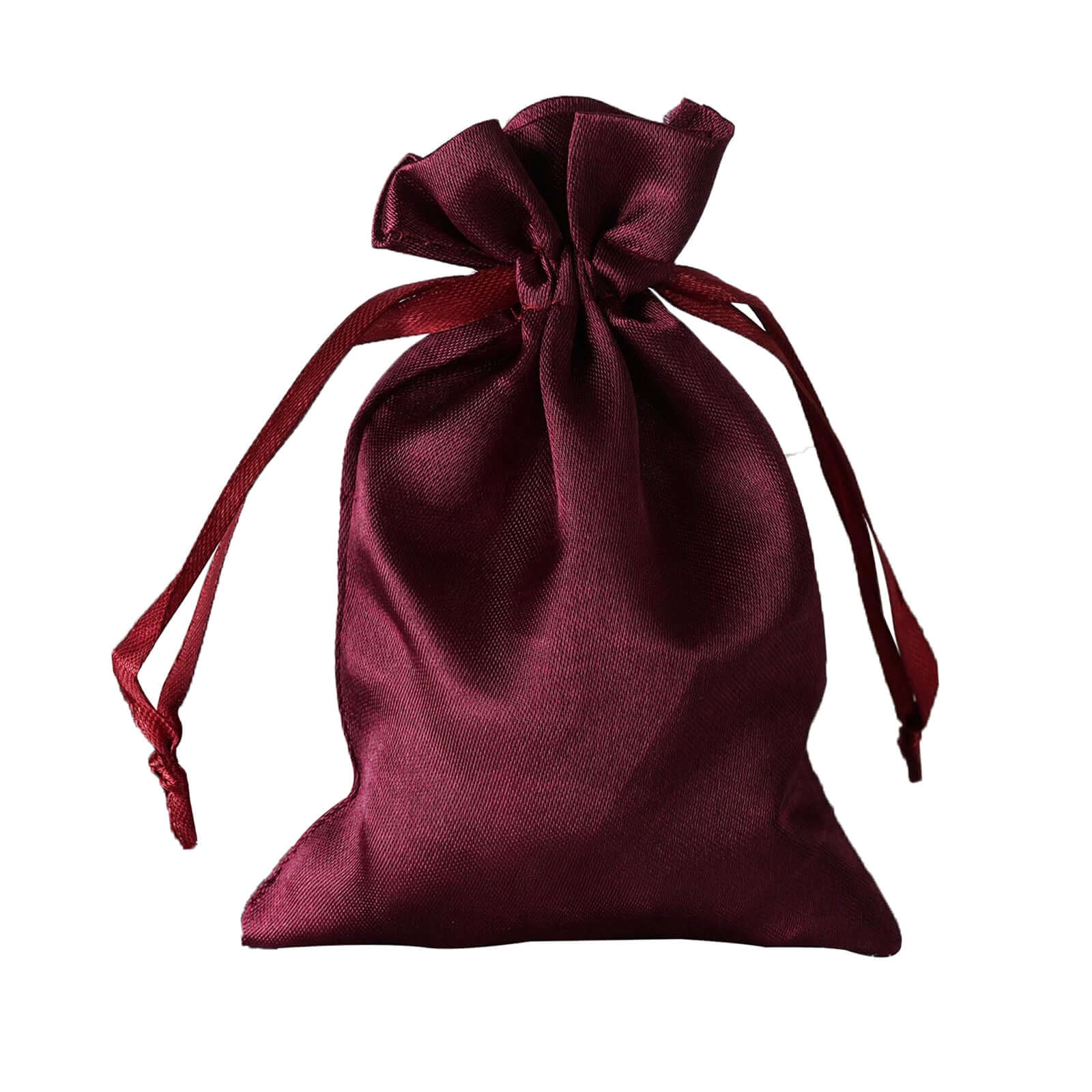 12 Pack 4"x6" Eggplant Satin Drawstring Wedding Party Favor Gift Bags