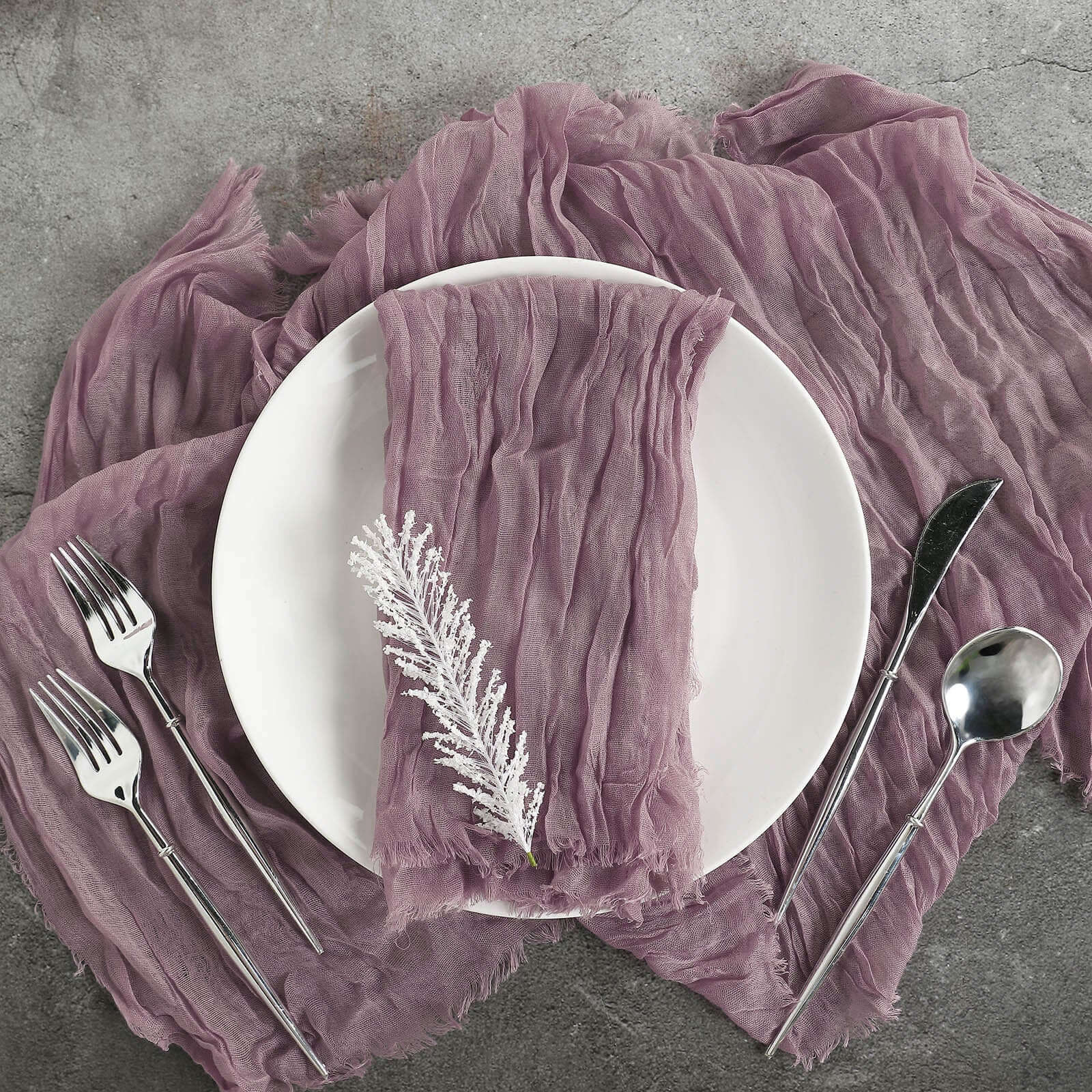 6 Pack Gauze Cheesecloth 24"x19" Napkins Violet Amethyst Reusable Dinner Napkins