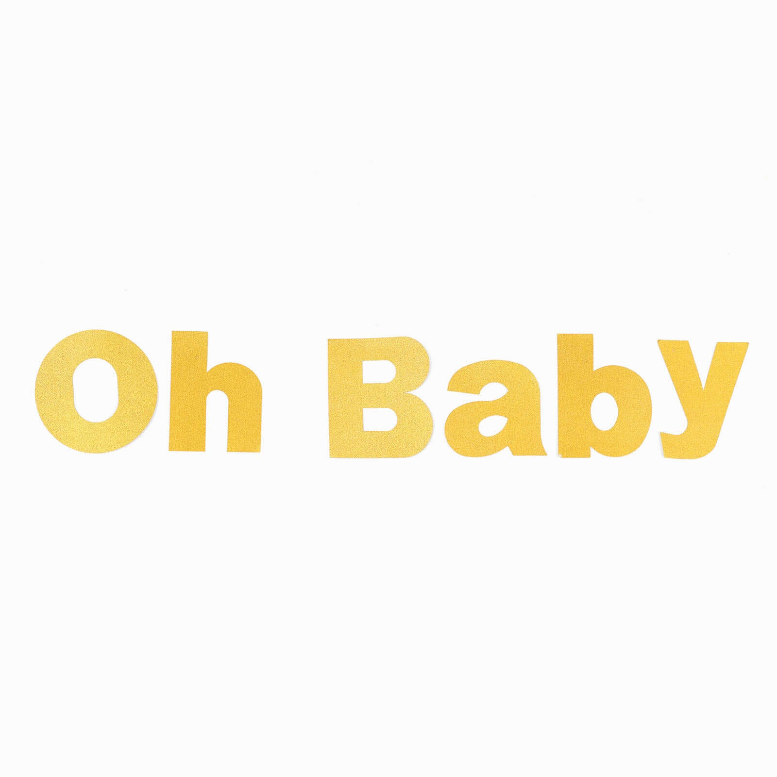 3ft Gold Glittered Oh Baby Paper Hanging Baby Shower Garland Banner