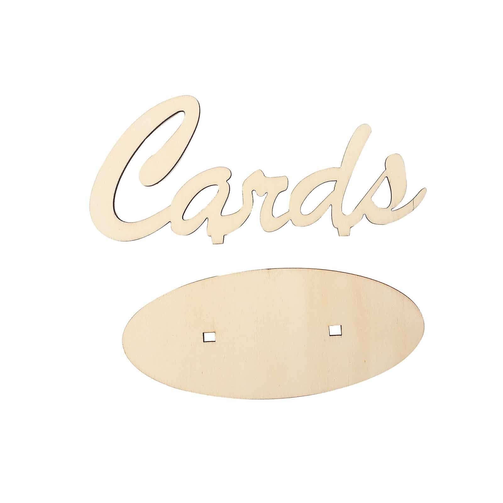 Natural Wooden Laser Cut "Mr. & Mrs." Wedding Card Box With Label, Rustic DIY Hollow Money Box And Stand - 12"x9"
