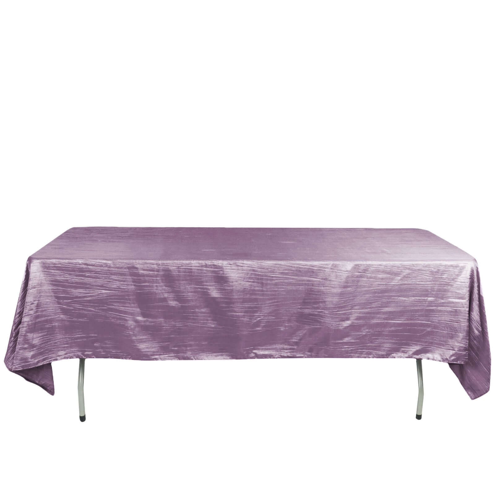 Taffeta 60"x102" Rectangle Tablecloth Violet Amethyst - Accordion Crinkle Table Cover