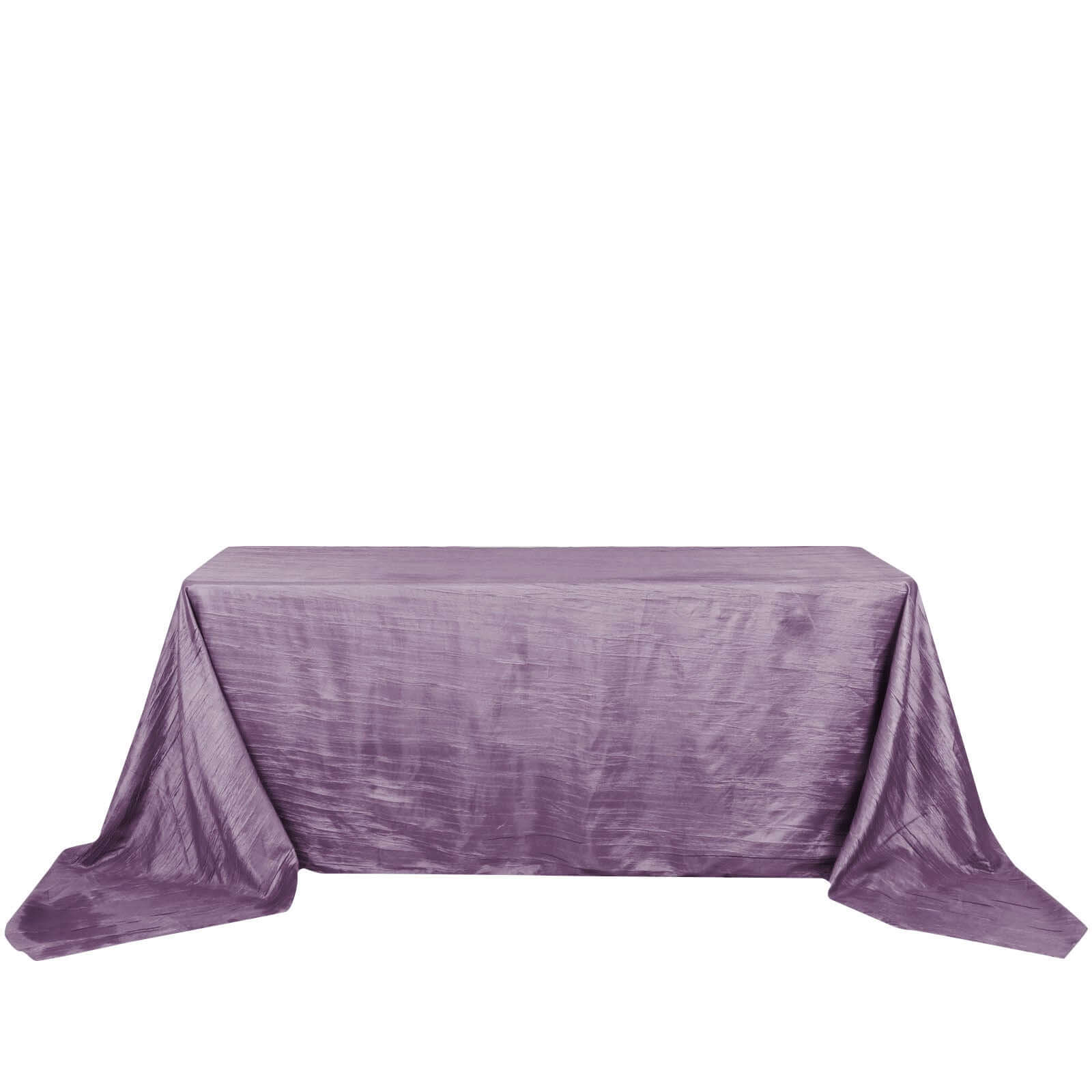 Taffeta 90"x156" Rectangle Tablecloth Violet Amethyst - Accordion Crinkle Seamless Table Cover
