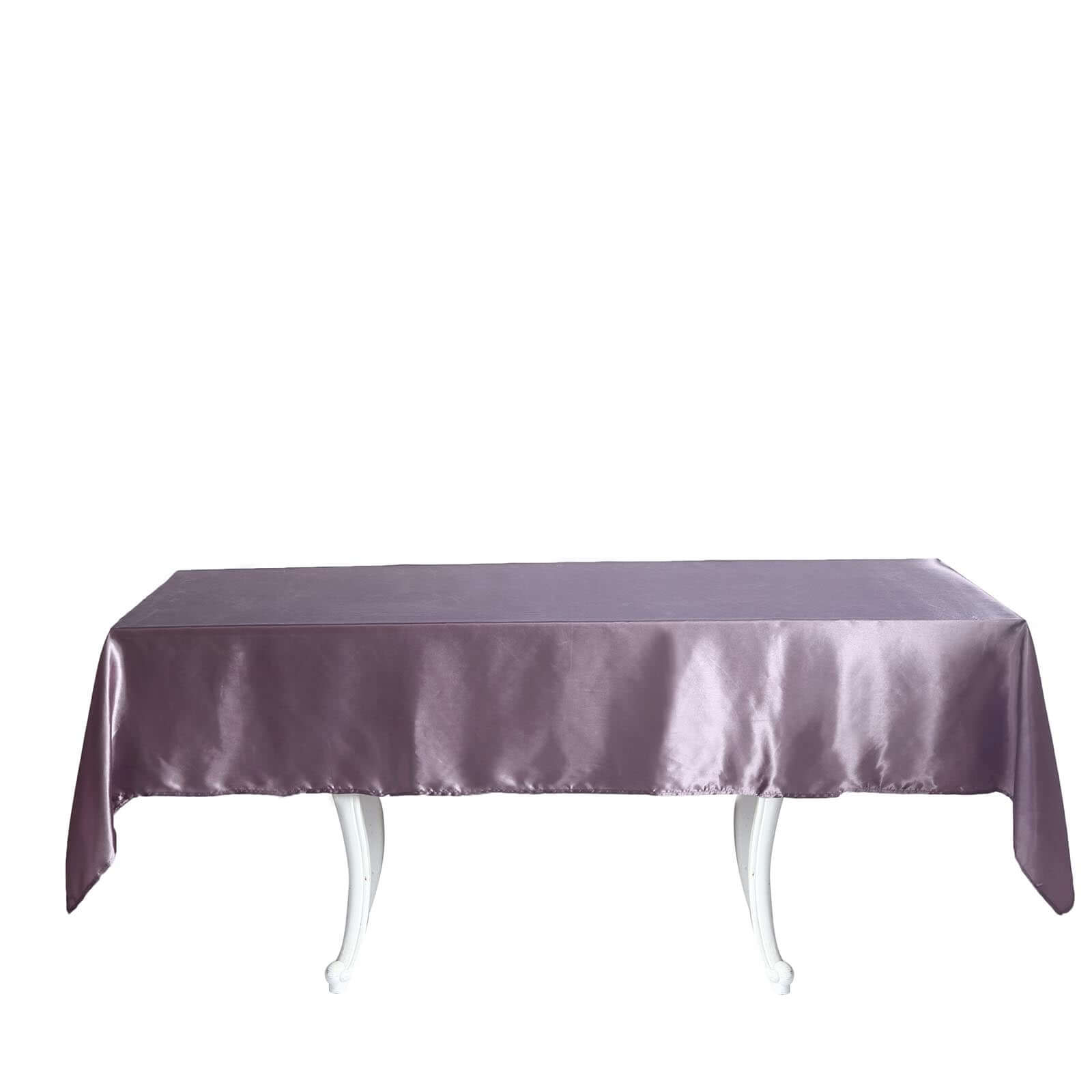 Satin Rectangular 60"x102" Tablecloth Violet Amethyst - Smooth and Lustrous Table Cover