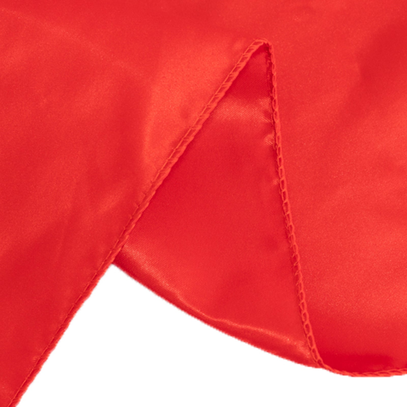 Lamour Satin 72"x72" Table Overlay Square Tablecloth Red - Smooth Finish Table Topper