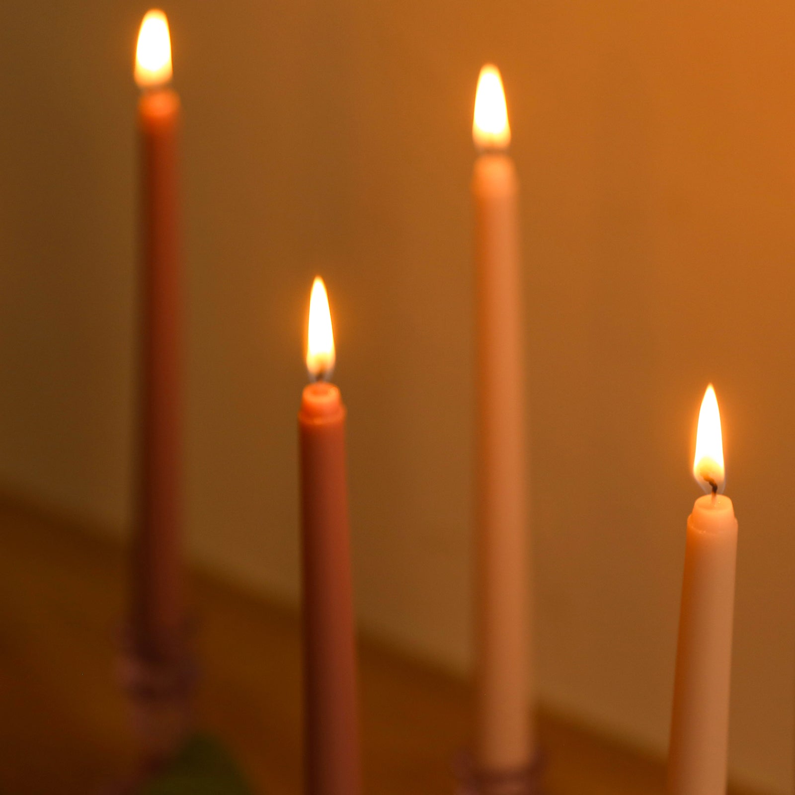 12-Pack Taper Candles Premium Wax Design Mixed Dusty Rose - Unscented Candles for Sophisticated Decor 10"