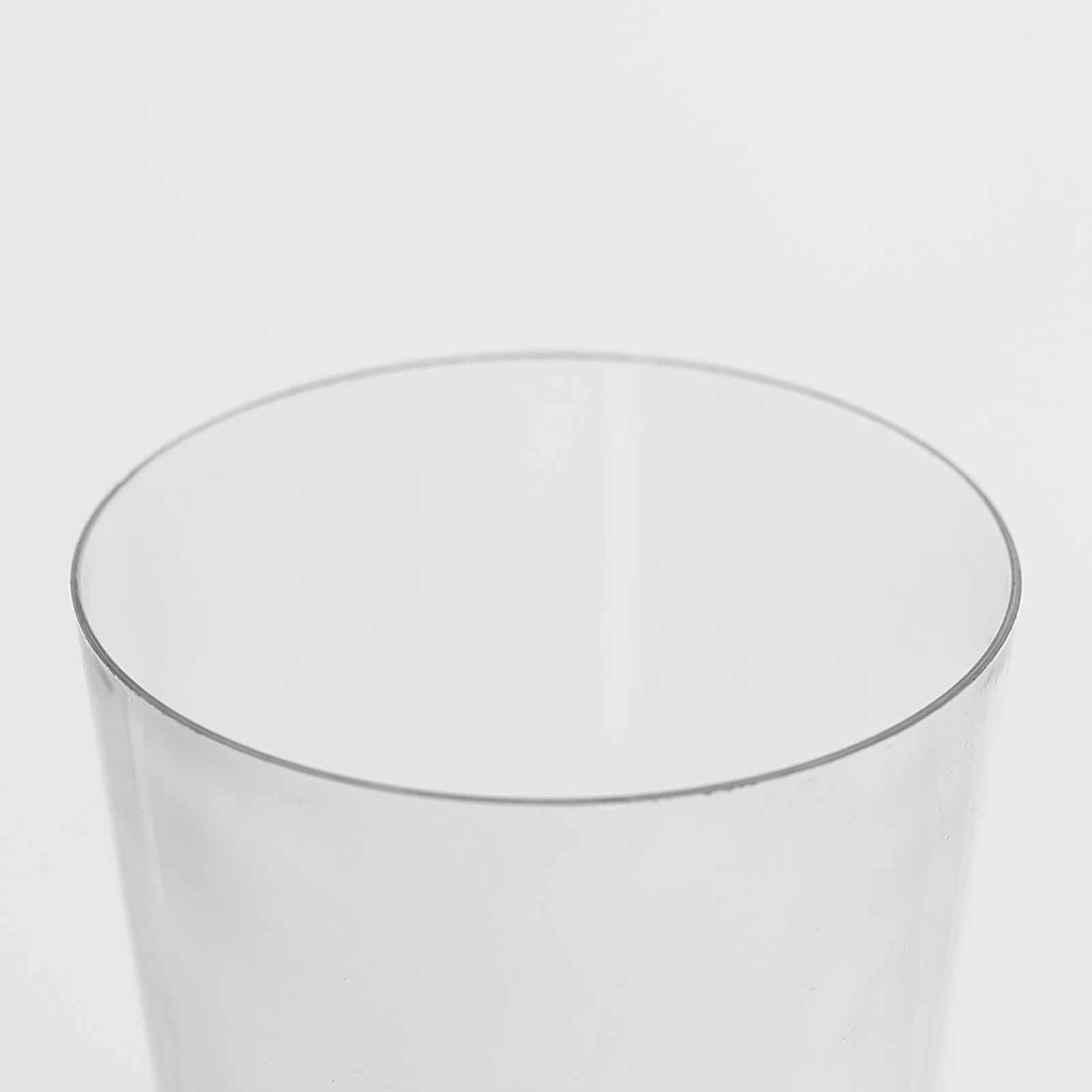 12-Pack Plastic Champagne Flutes Trumpet Clear - Durable Disposable Toasting Glasses 7oz