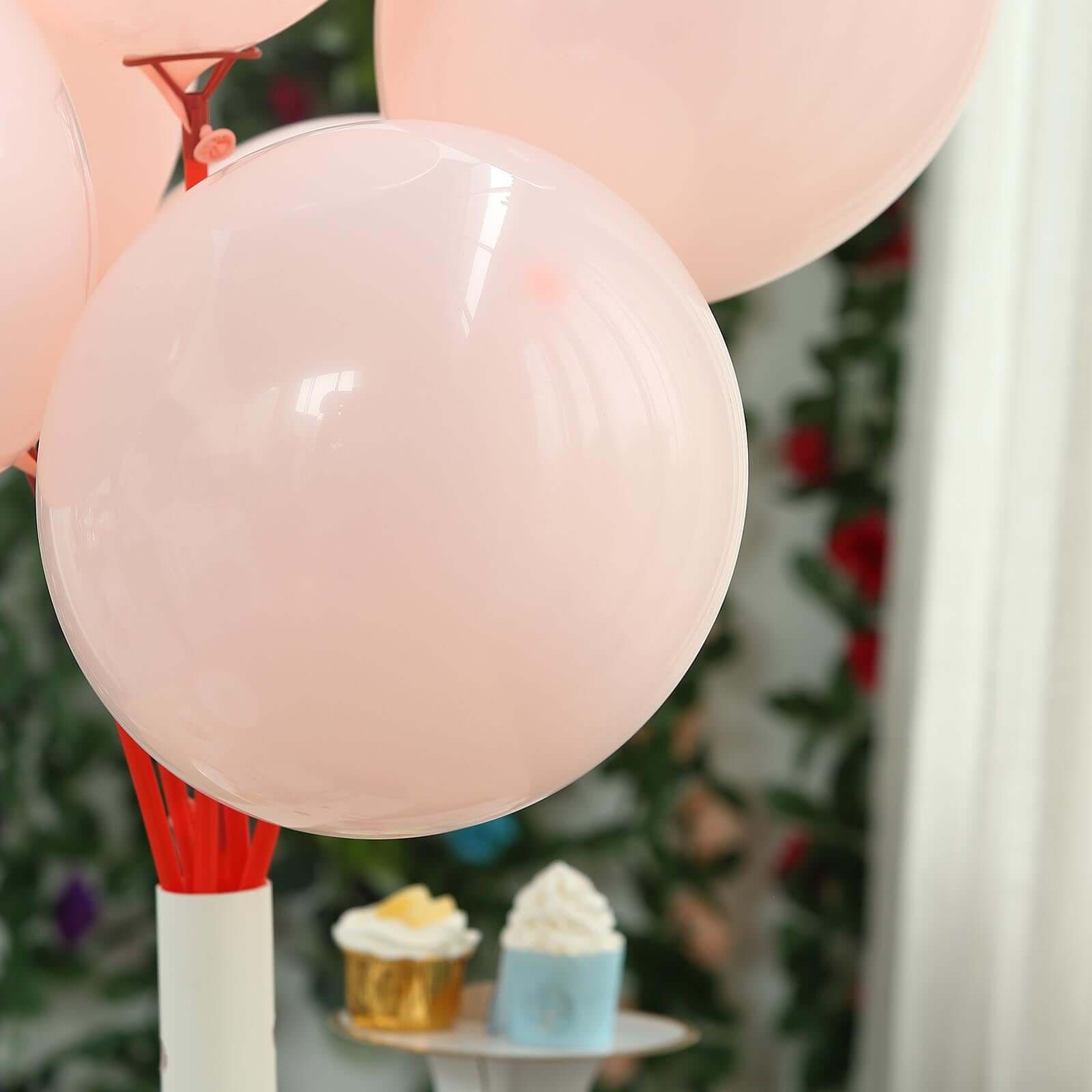 25 Pack 12" Matte Pastel Blush Helium or Air Latex Party Balloons