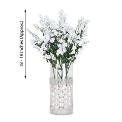 12 Stems White Artificial Silk Babys Breath Flower Bushes Spray