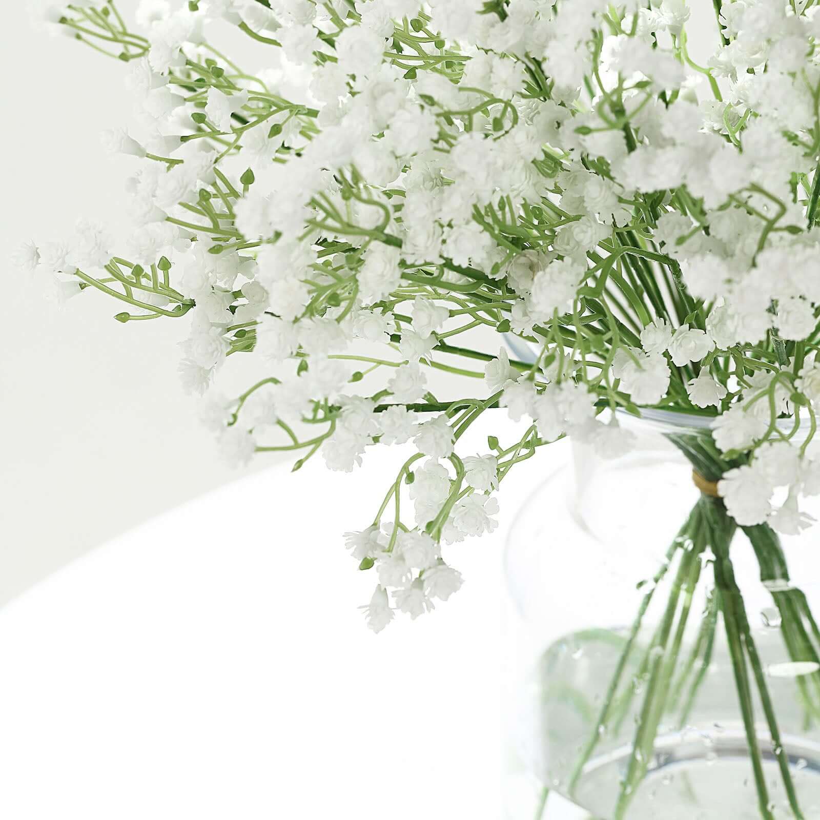12 Stems 22" White Artificial Silk Babys Breath Gypsophila Flowers