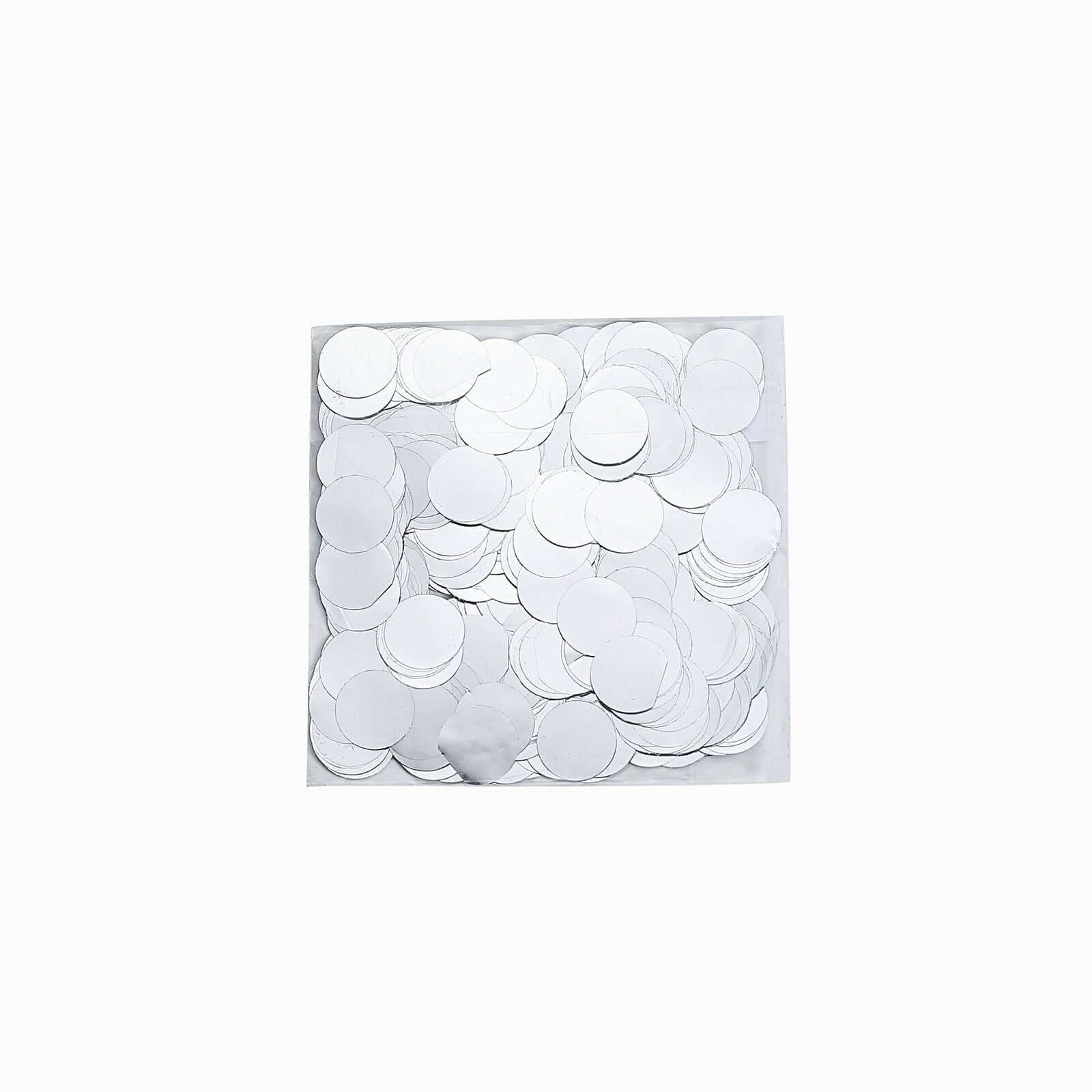 Metallic Round Party Confetti 18G Bag Silver Foil, Balloon Table Confetti Glitter Dots for Festive Weddings Baby Bridal Showers & Events