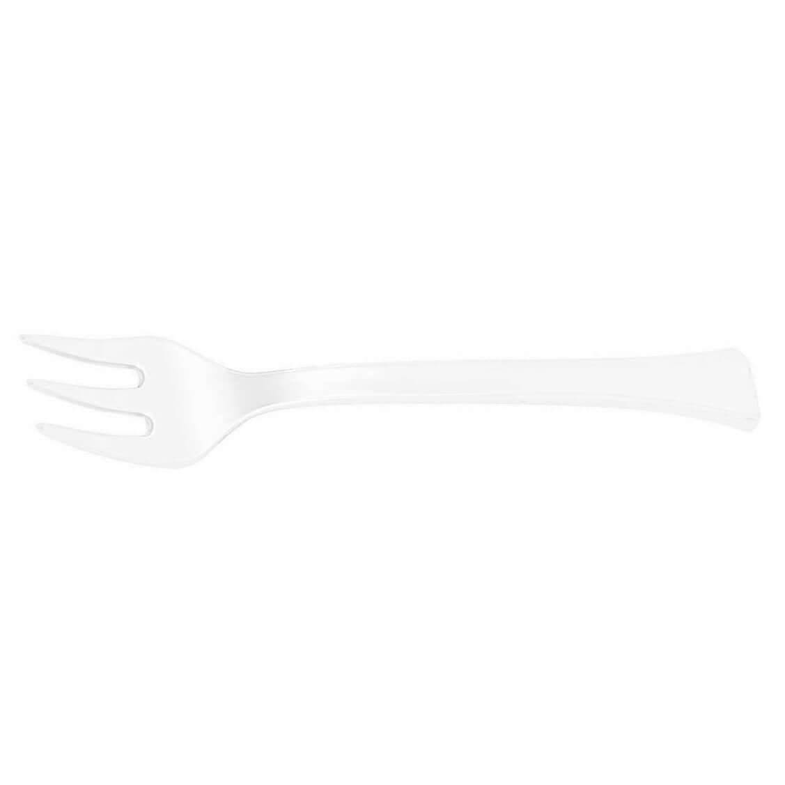 36-Pack Dessert Forks Mini Heavy Duty Design Clear - Plastic Disposable Utensils for Catering and Gatherings 4"