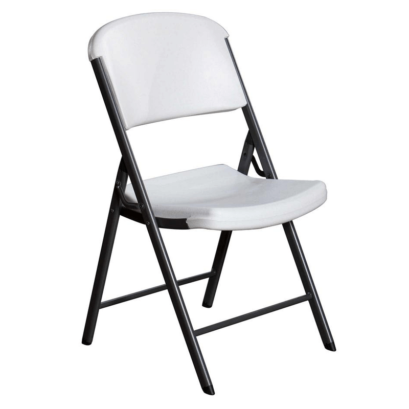 Polyester Chair Cover for Folding Lifetime Chairs White - Reusable Durable Slip-On Cover for Weddings & Gatherings