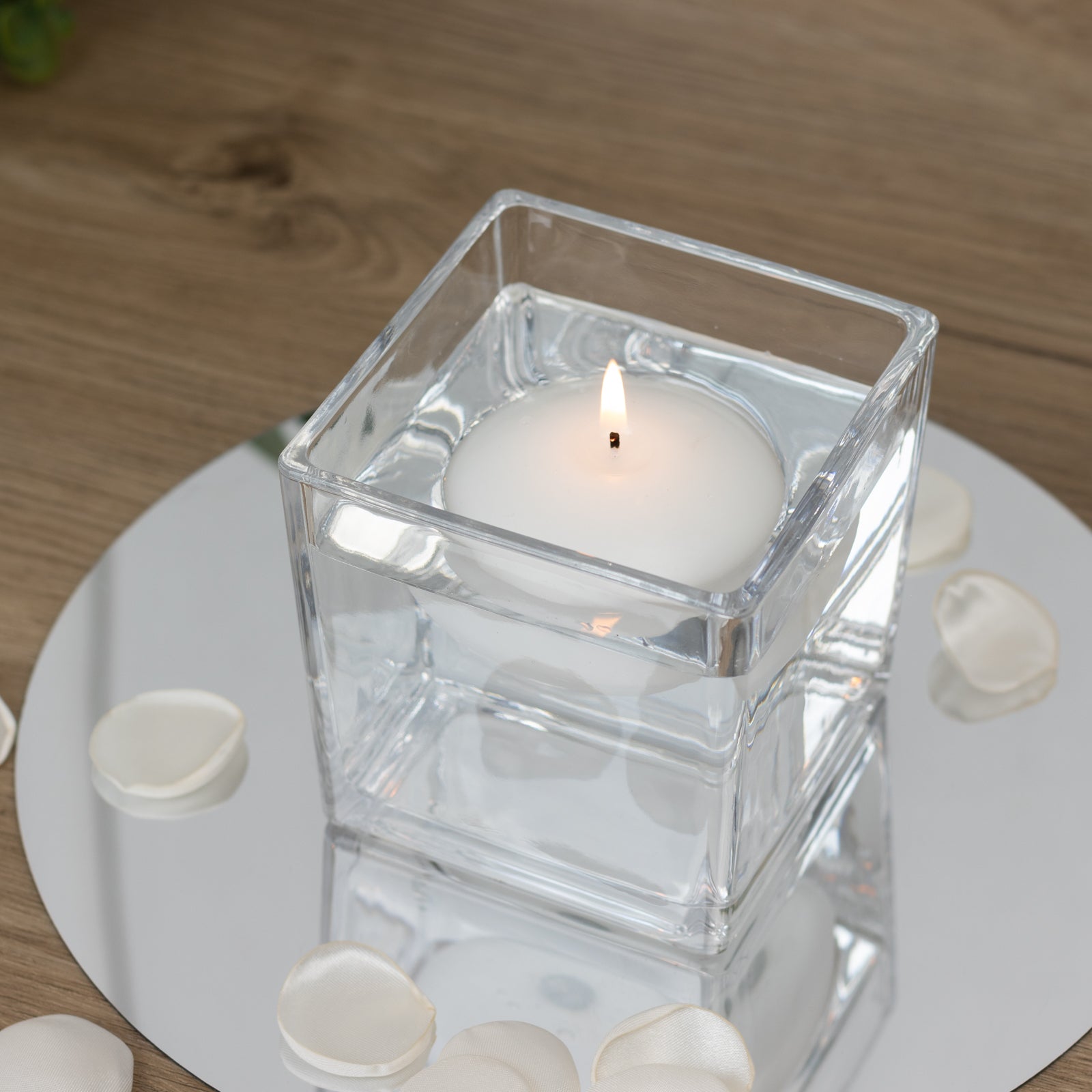 12 Pack 3" White Floating Candles, Unscented Dripless Wax Discs for Centerpieces