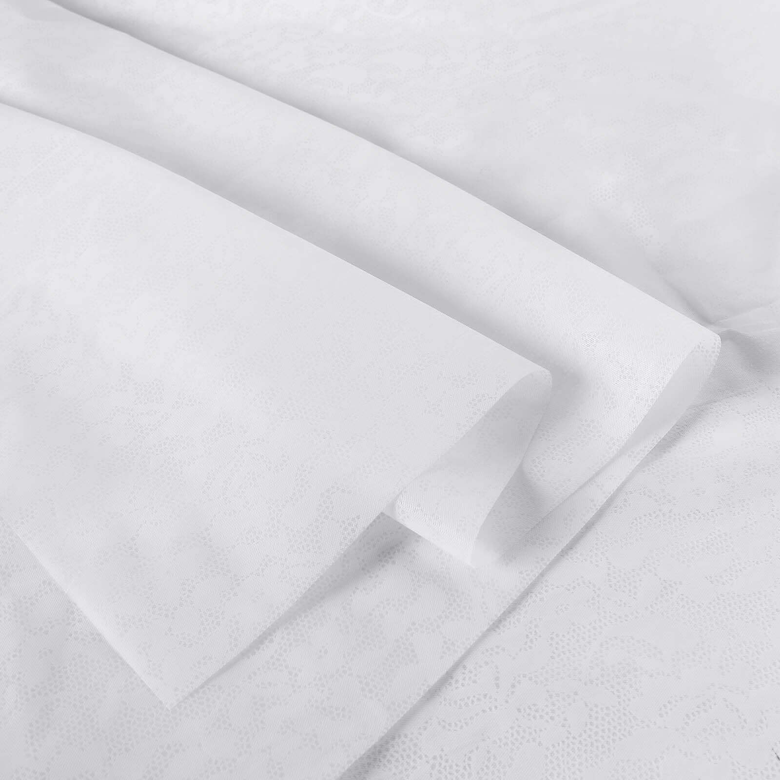 White Square Plastic Table Covers in Lace Design, 65"x65" PVC Waterproof Disposable Tablecloths