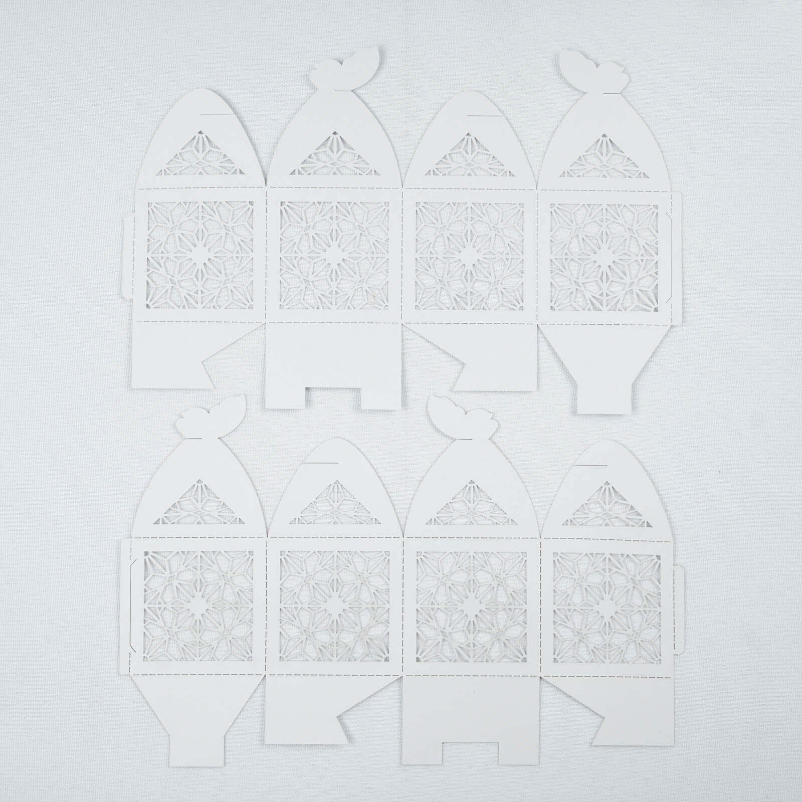 25 Pack White Butterfly Top Laser Cut Lace Favor Candy Gift Boxes