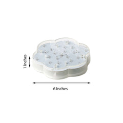 4-Pack LED Disc Lights Flower Shaped Design White - 23 LEDs with Remote DIY Lighting 6"