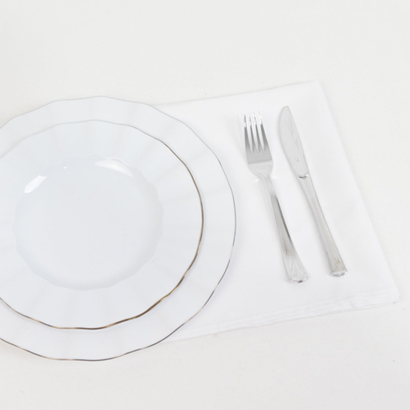 5 Pack Cotton Blend 20"x20" Napkins White - Wrinkle-Resistant & Washable Dinner Napkins for Everyday Use