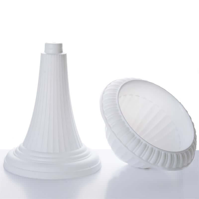 4 Pack White Italian Inspired Pedestal Stand Flower Plant Pillar - 22" Tall PVC