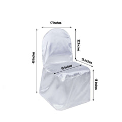 Satin Chair Covers for Banquet Chairs White with Glossy Finish - Stylish Reusable Covers for Formal Gatherings
